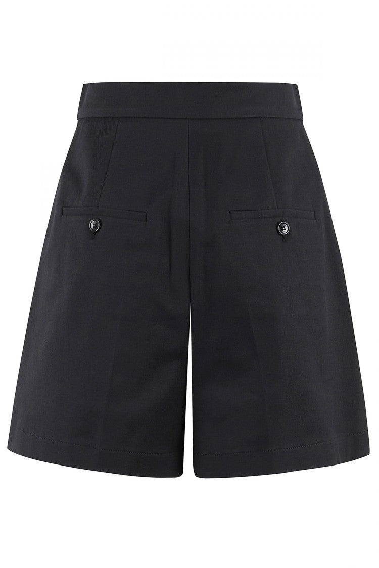 Max Mara High-Waisted Tailored Shorts With Front Pleats And Pockets