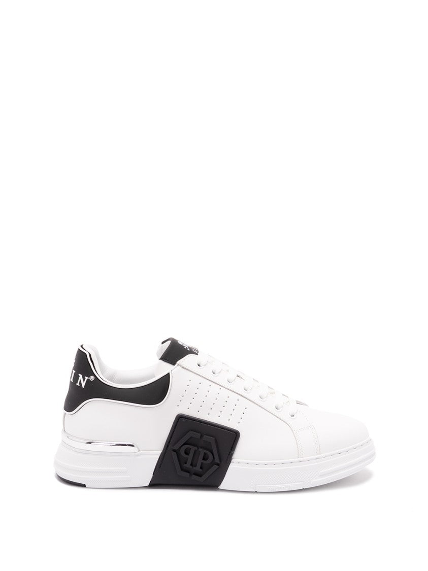 Philipp Plein Low-Top `Hexagon` Nappa Leather Sneakers