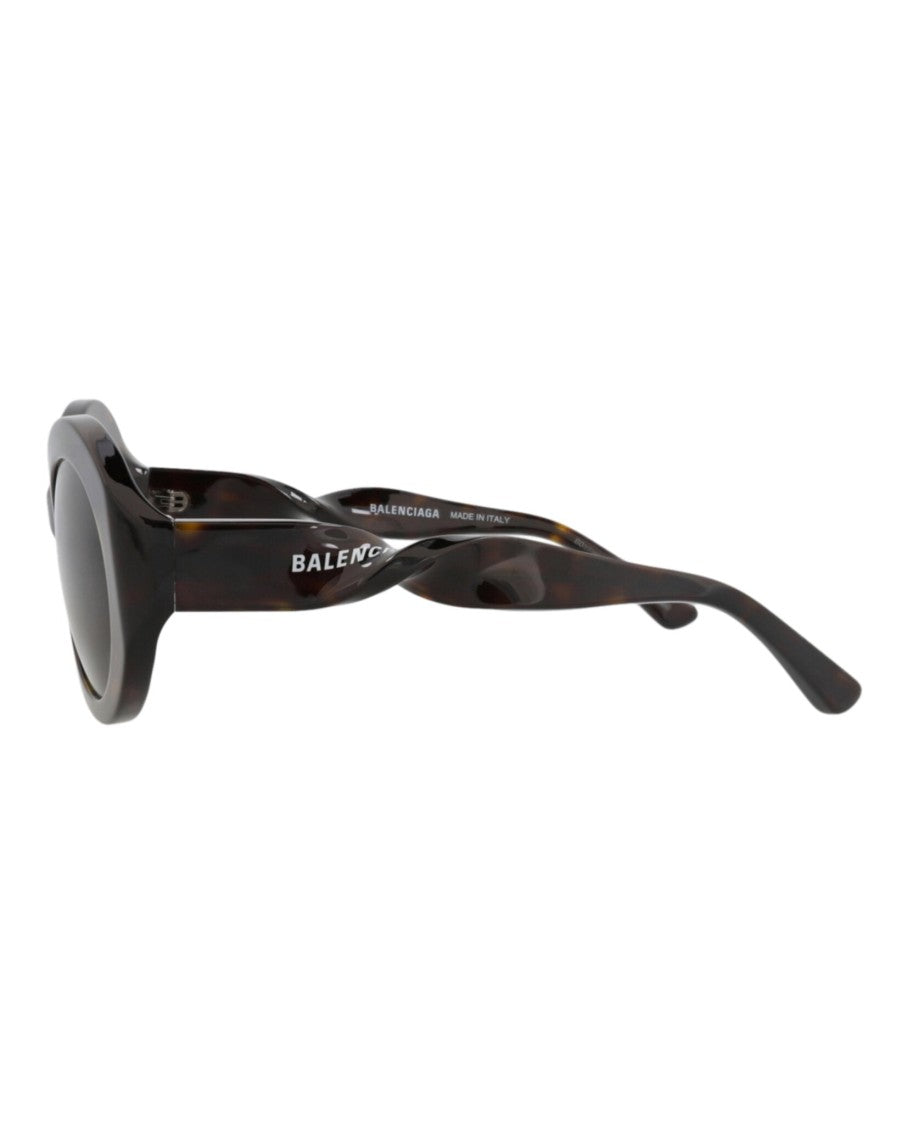 Balenciaga Tortoiseshell Round-Frame Acetate Sunglasses With Saddle Nose Bridge