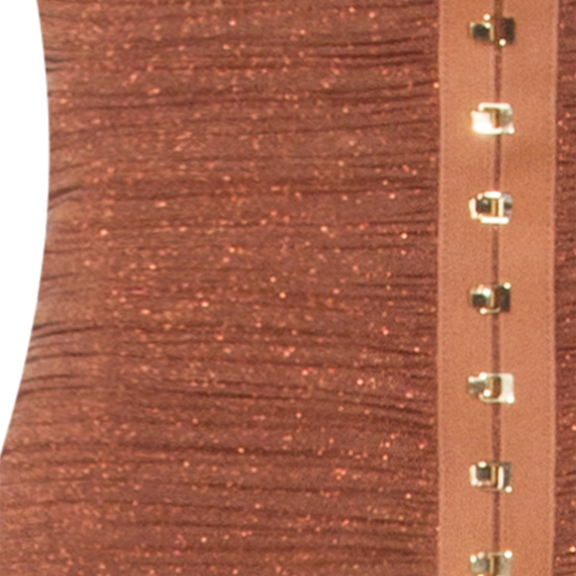 Elisabetta Franchi Brown Lamé Jersey Maxi Dress