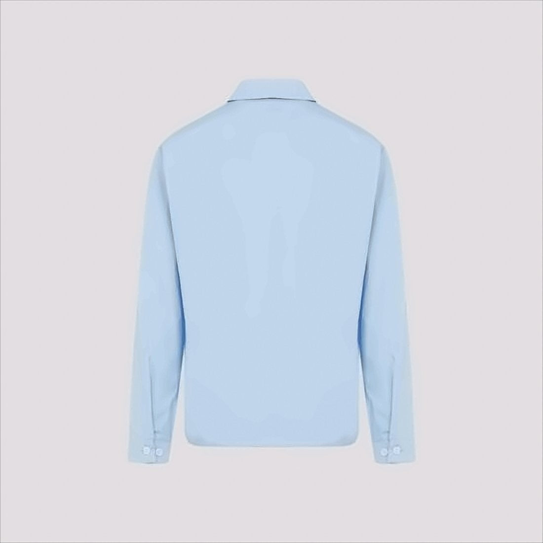 Marni Light Blue Minimalistic Cotton Jacket With Zipper Closure
