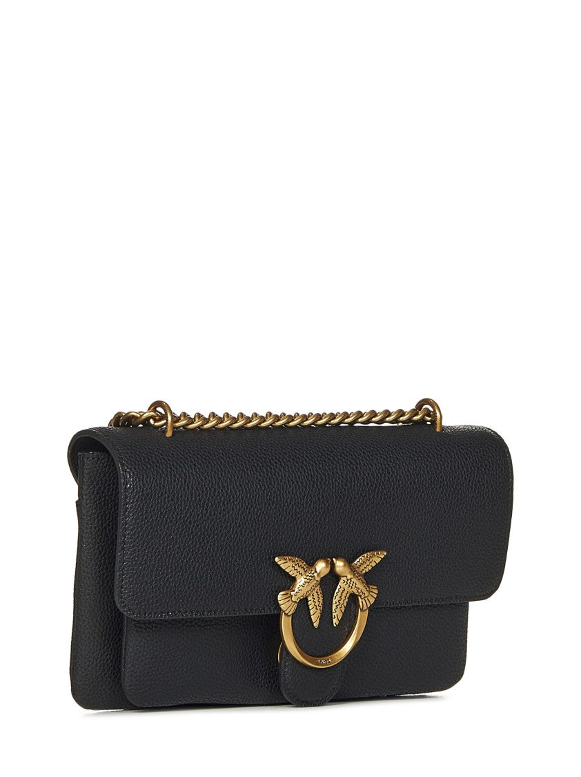 Pinko Mini Grained Leather Shoulder Bag