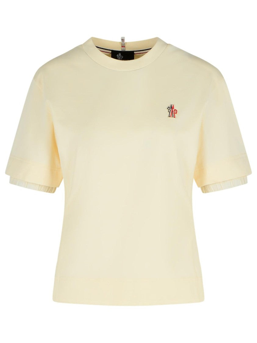 Moncler Grenoble Ivory Cotton T-Shirt