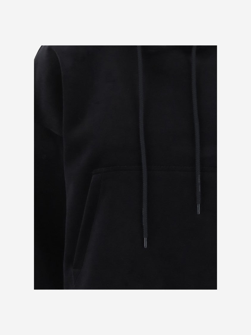 Golden Goose Cropped Black Hoodie With Drawstring