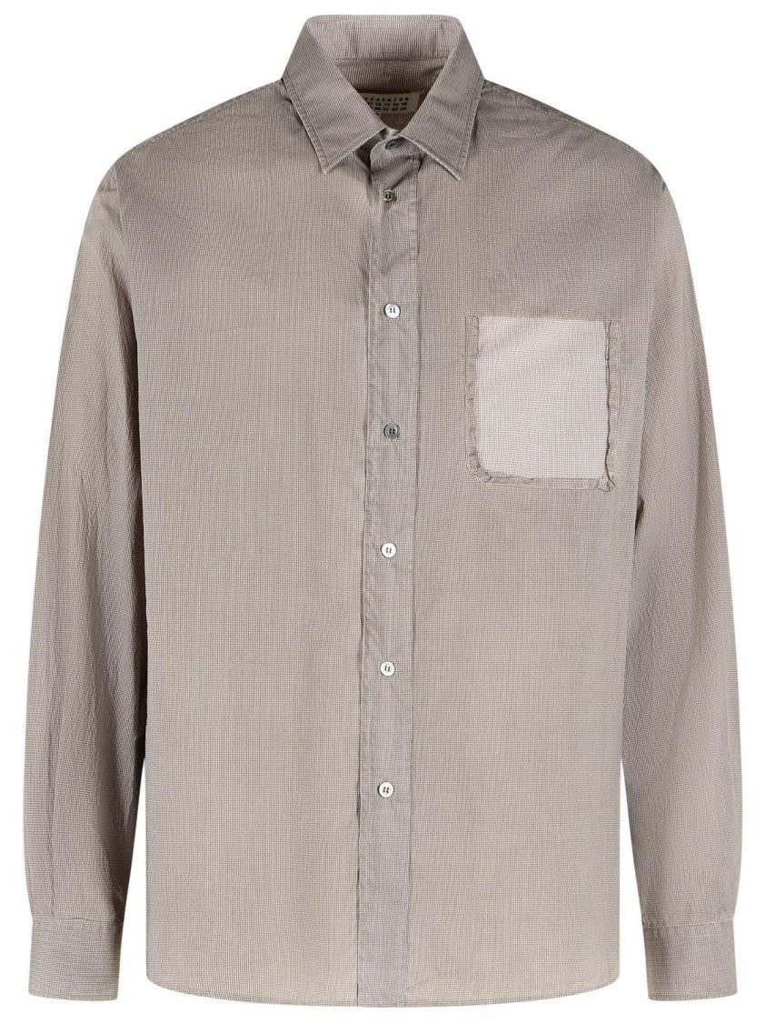 Maison Margiela 'Memory' Dark Beige Cotton Shirt