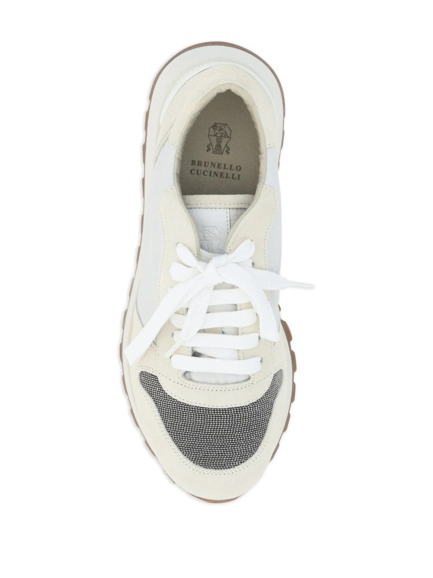 Brunello Cucinelli Elevated Neutral Sneakers With Elegant Design