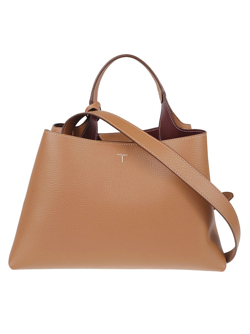 Tod's Structured Calfskin Bag With Embossed Logo