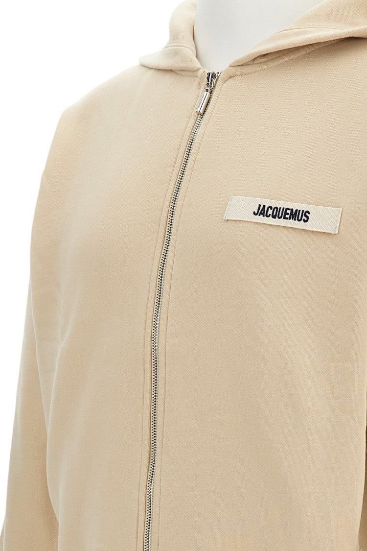 Jacquemus Cropped Zip-Up Hoodie With Ribbed Cuffs And Waist