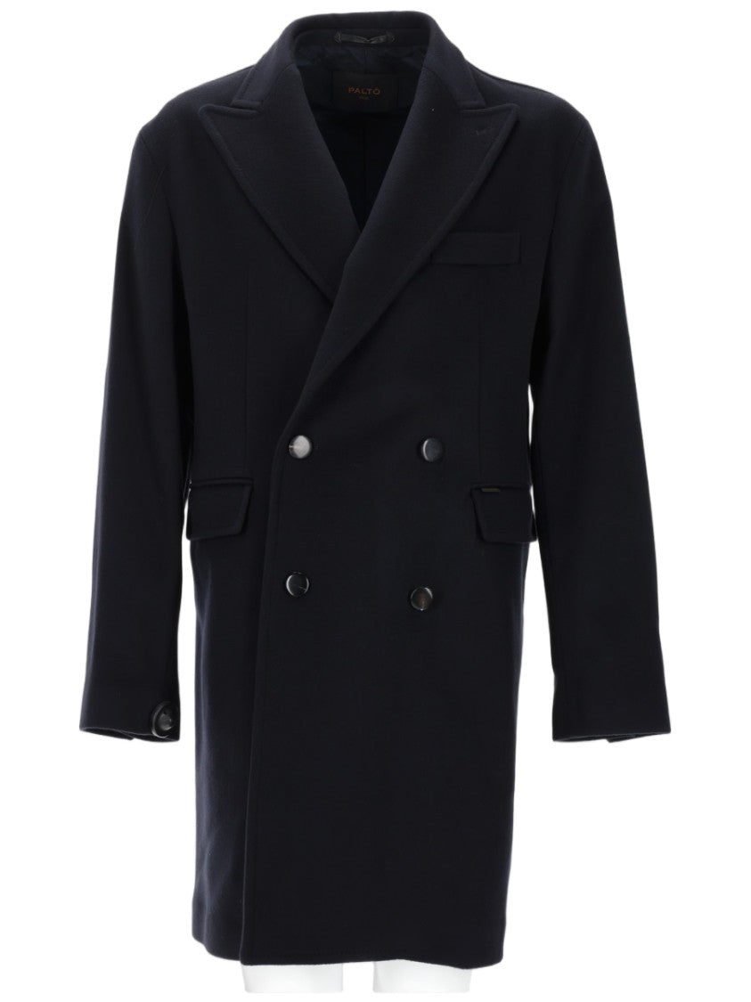Paltò Double-Breasted Wool Blend Coat With Tailored Fit