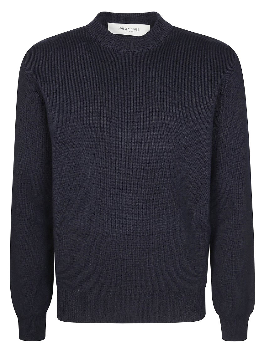 Golden Goose Knit Crew Neck Cotton With Logo