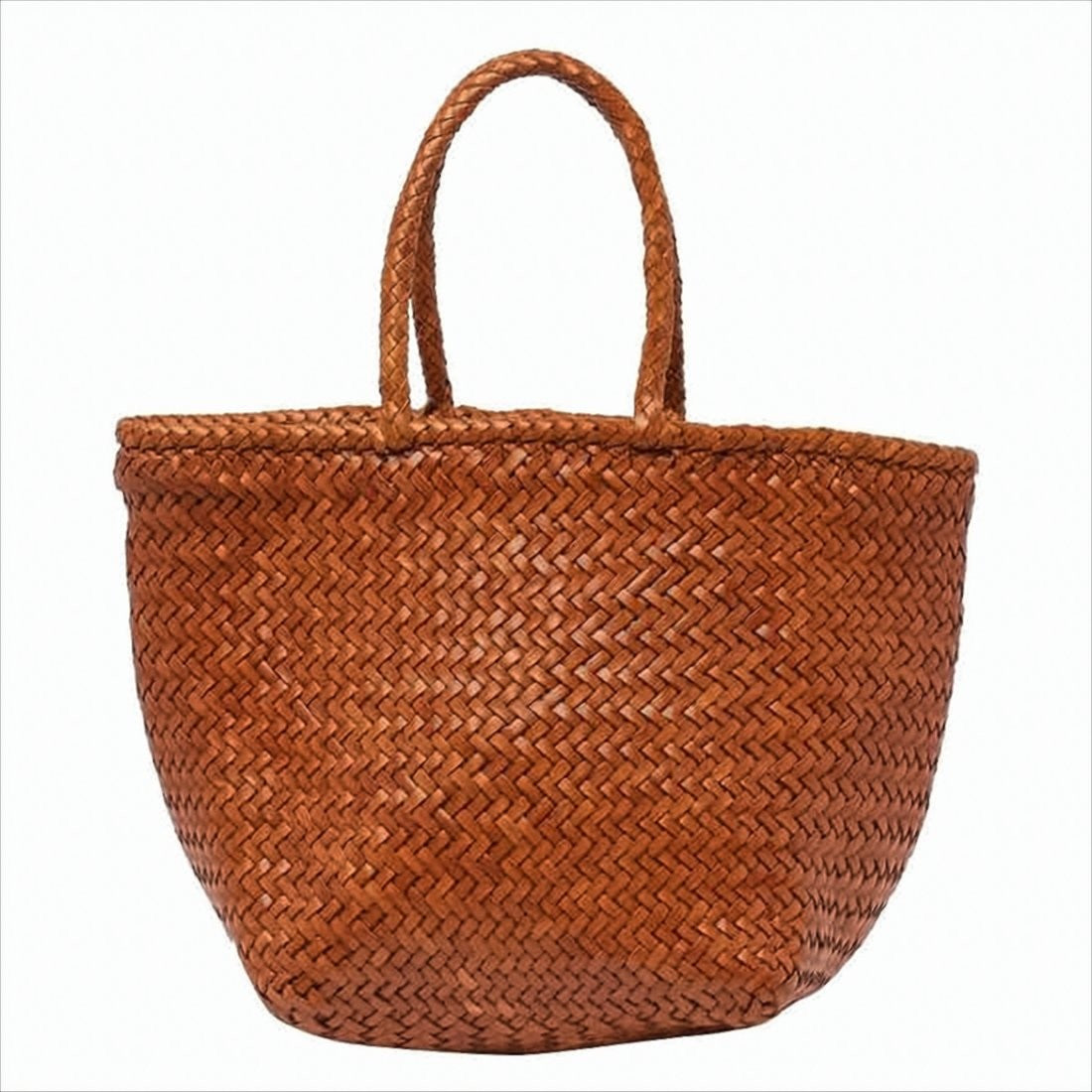Dragon Diffusion Woven Buffalo Leather Small Tote Bag