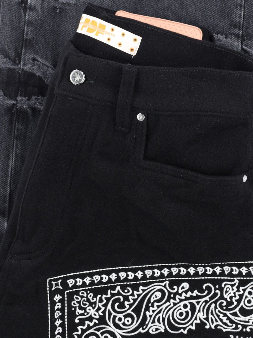 Pdf Layered Paisley Distressed Denim Jeans