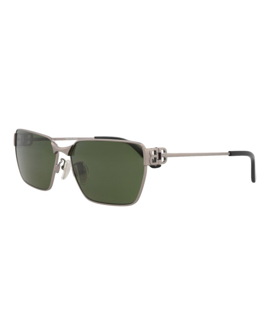Balenciaga Square-Frame Metal Sunglasses