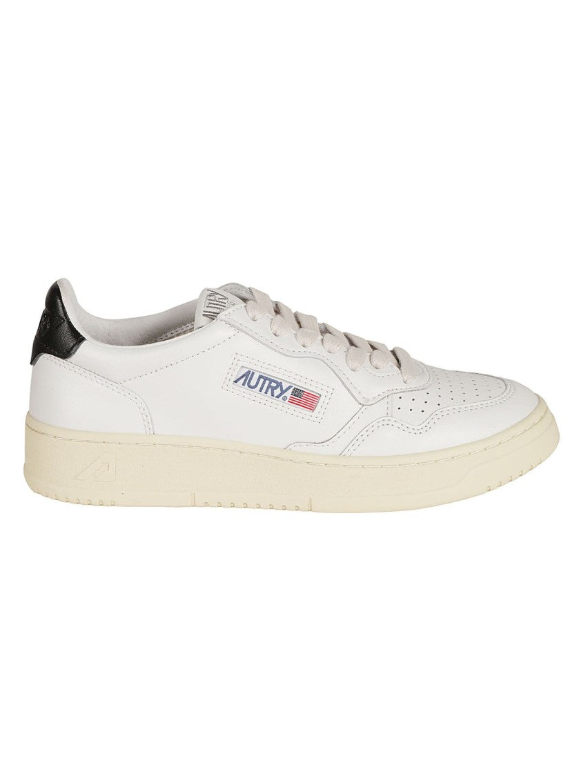 Autry Medalist Leather Sneakers White/Black