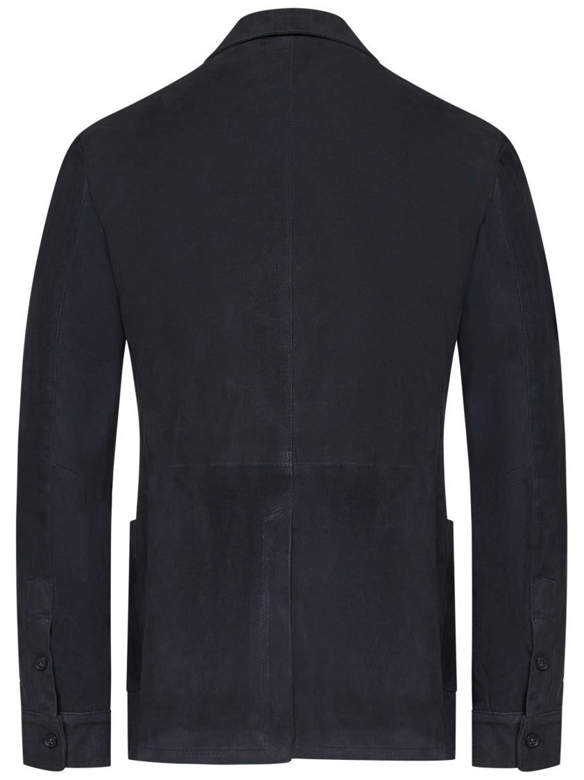 Franzese Collection Single-Breasted Midnight Blue Jacket