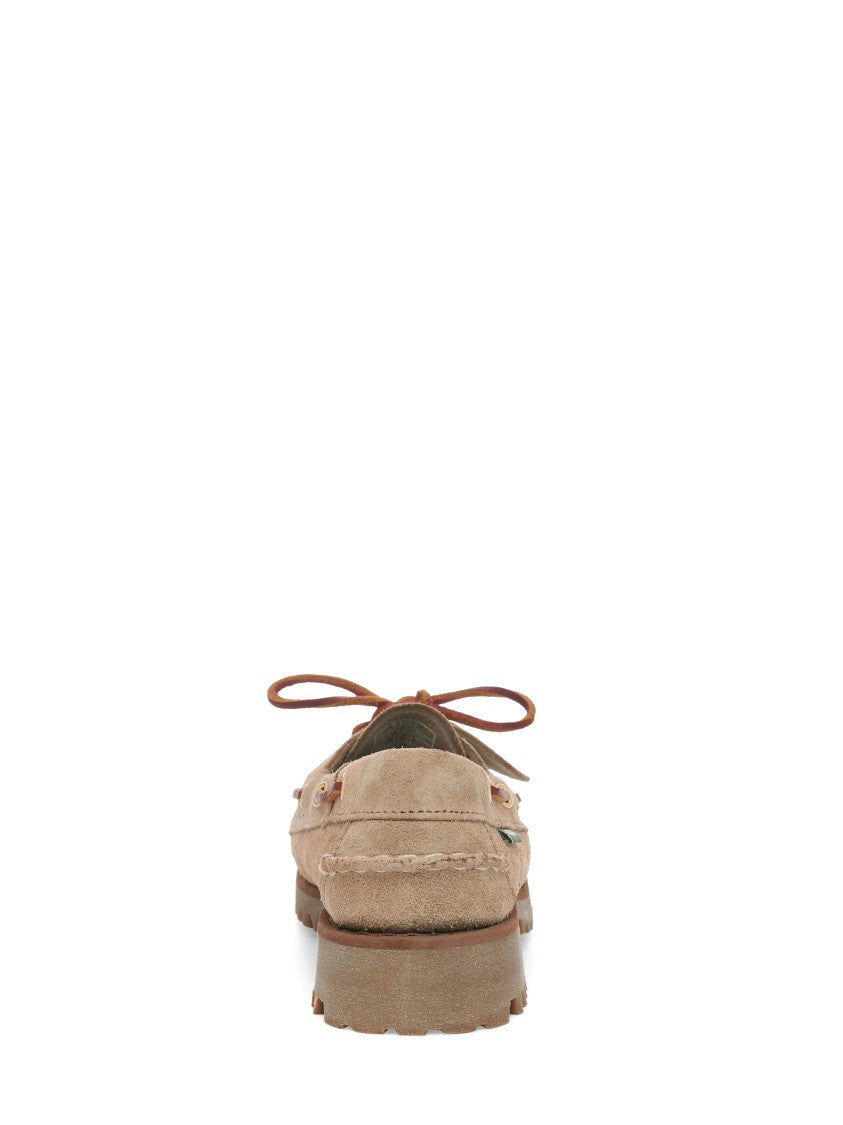 Sebago Classic Moccasin Flats With Lace Detail