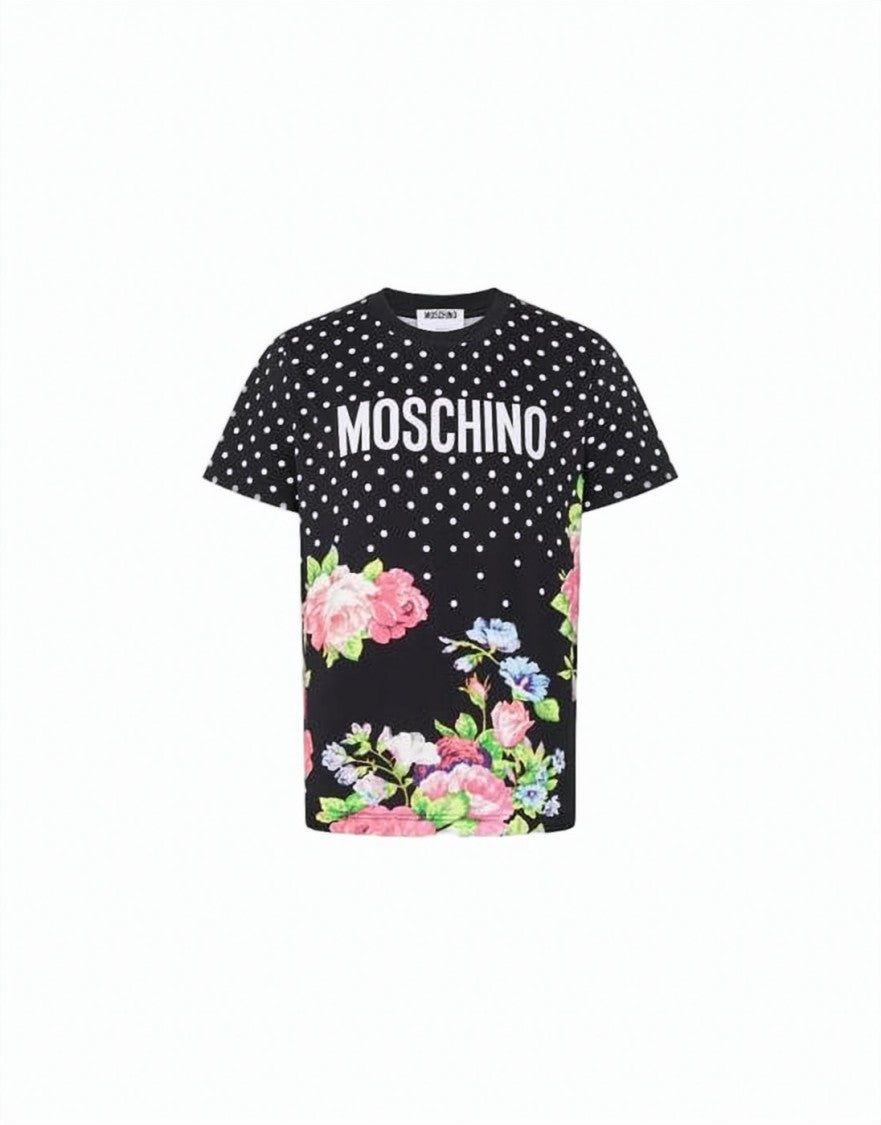Moschino Short-Sleeved Moschino T-Shirt With Floral Prints