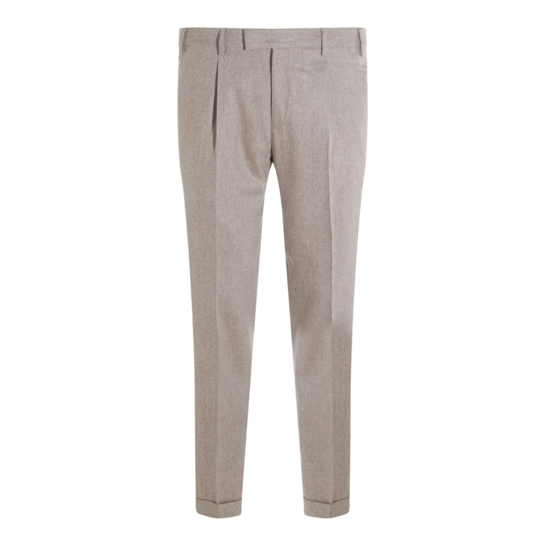 Pt Torino Tailored Beige Trousers With Classic Waistband
