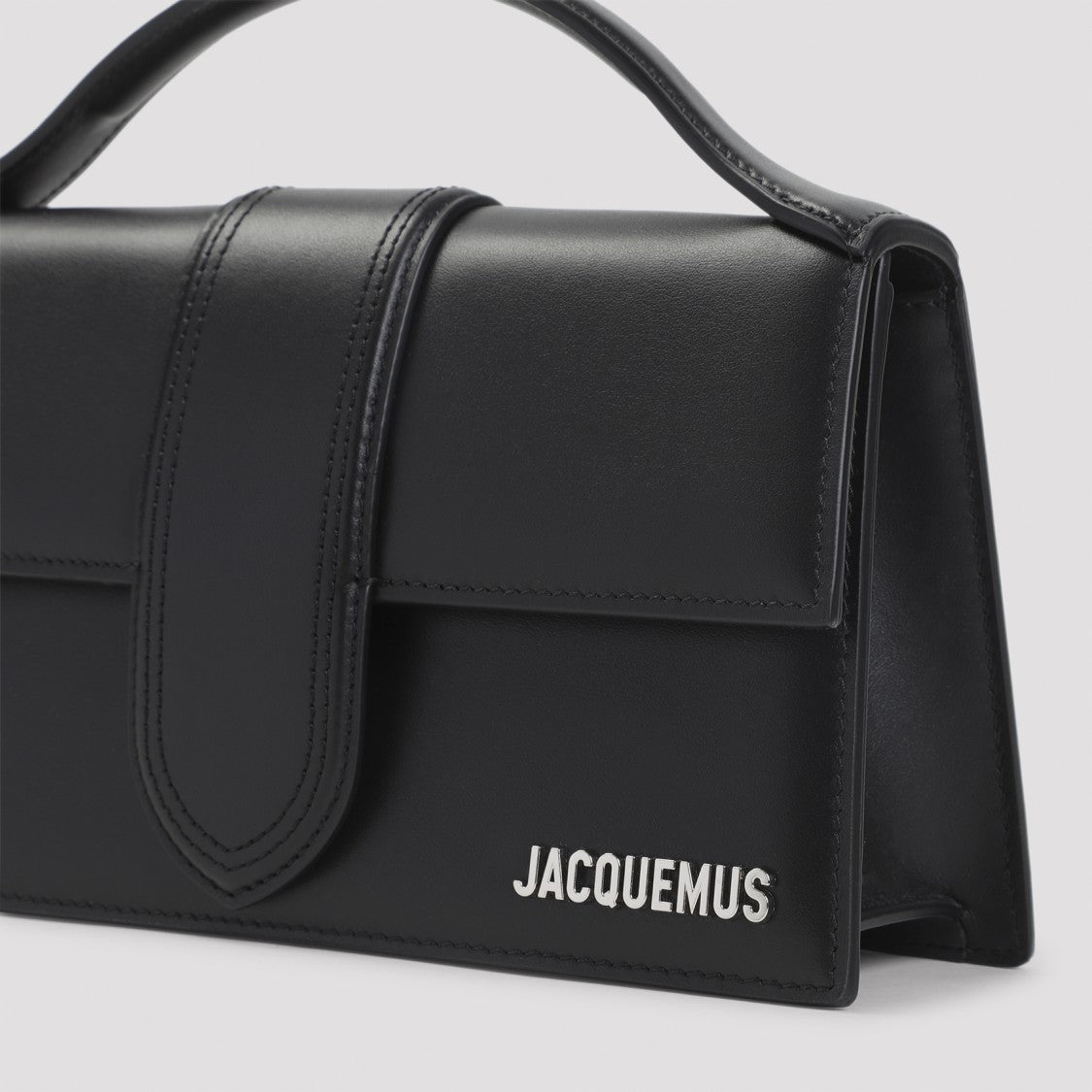 Jacquemus Structured Black Calf Leather Shoulder Bag
