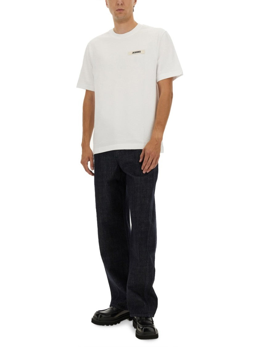 Jacquemus Neutral The Grosgrain Short-Sleeve Cotton Shirt