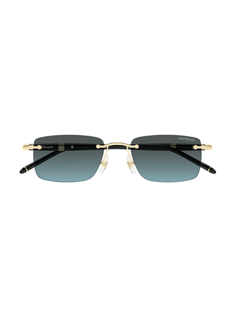 Montblanc Rimless Sunglasses With Rectangular Gradient Lenses
