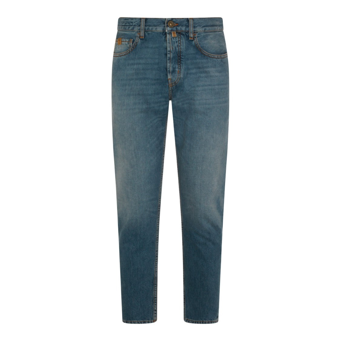 Jacob Cohen Medium Blue Straight-Leg Jeans With Classic Five-Pocket Design