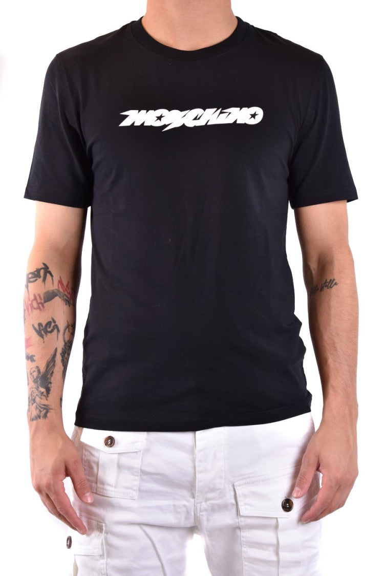 Moschino Black Short-Sleeve T-Shirt Bold Graphic Logo