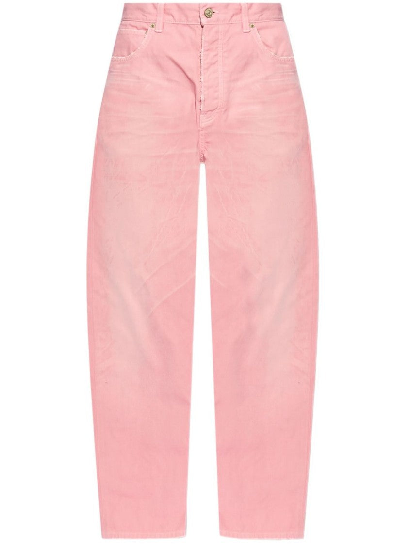 Balenciaga High-Waisted Relaxed Fit Vintage Pink Jeans