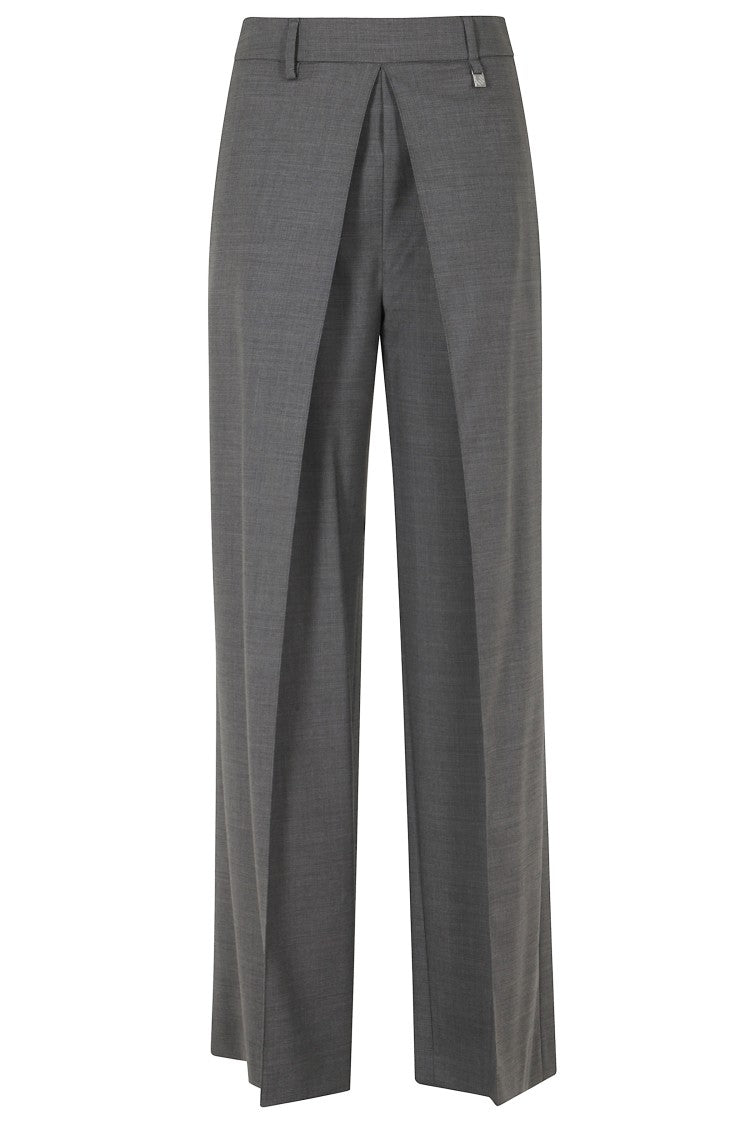 Giuseppe Di Morabito Grey Wide-Leg Flannel Pants