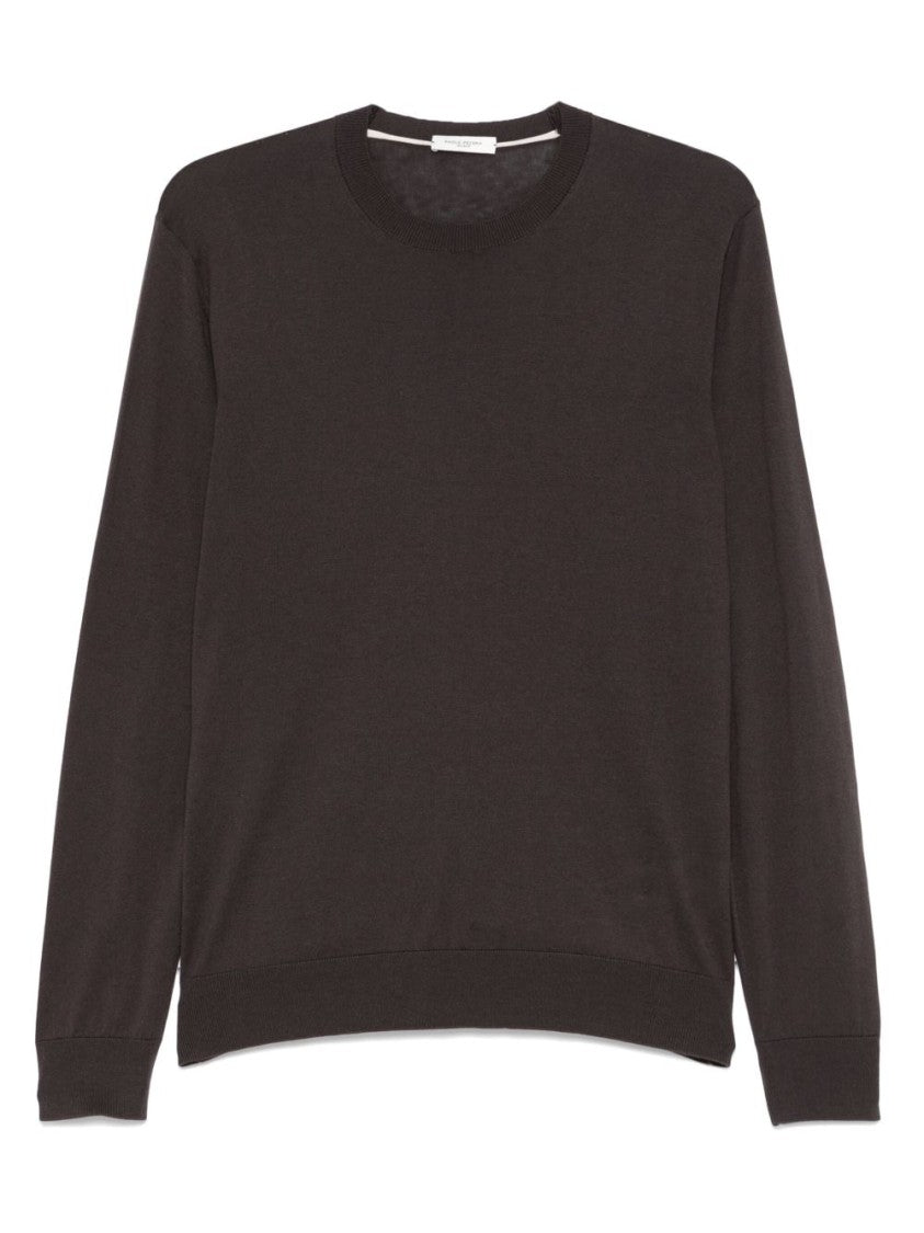 Paolo Pecora Brown Crew Neck Sweatshirt