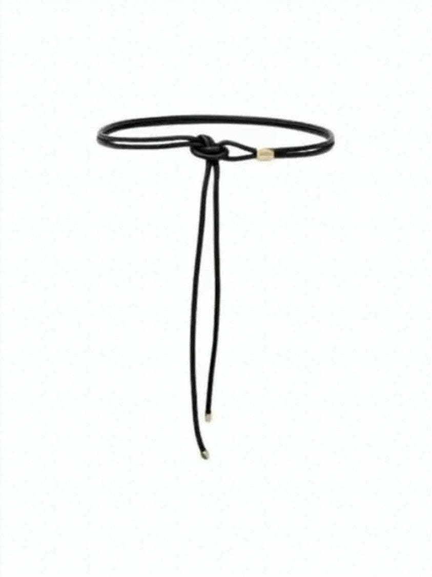 Isabel Marant Slim Belt In Smooth Lambskin With Brass Accents