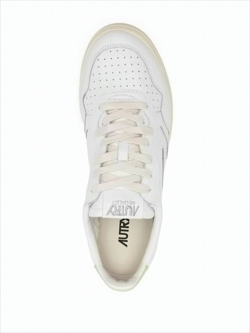 Autry Smooth Leather Low-Top Sneakers With Perforated Toe Box