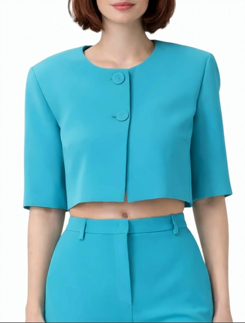 Pinko Platano Cropped Short Sleeve Jacket