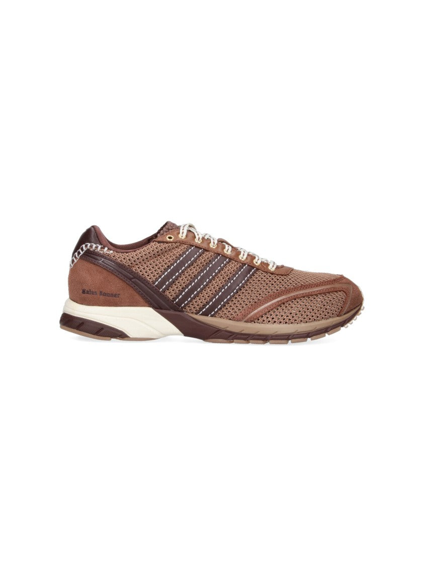 Adidas Originals By Wales Bonner Brown Mesh Suede Accent Sporty Sneakers