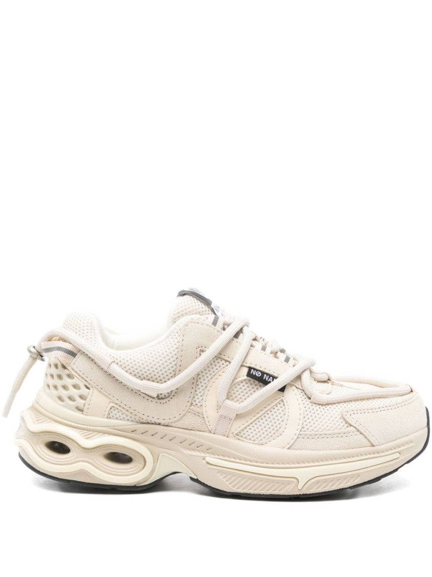 No Name Beige And White Chunky Sole Sneakers