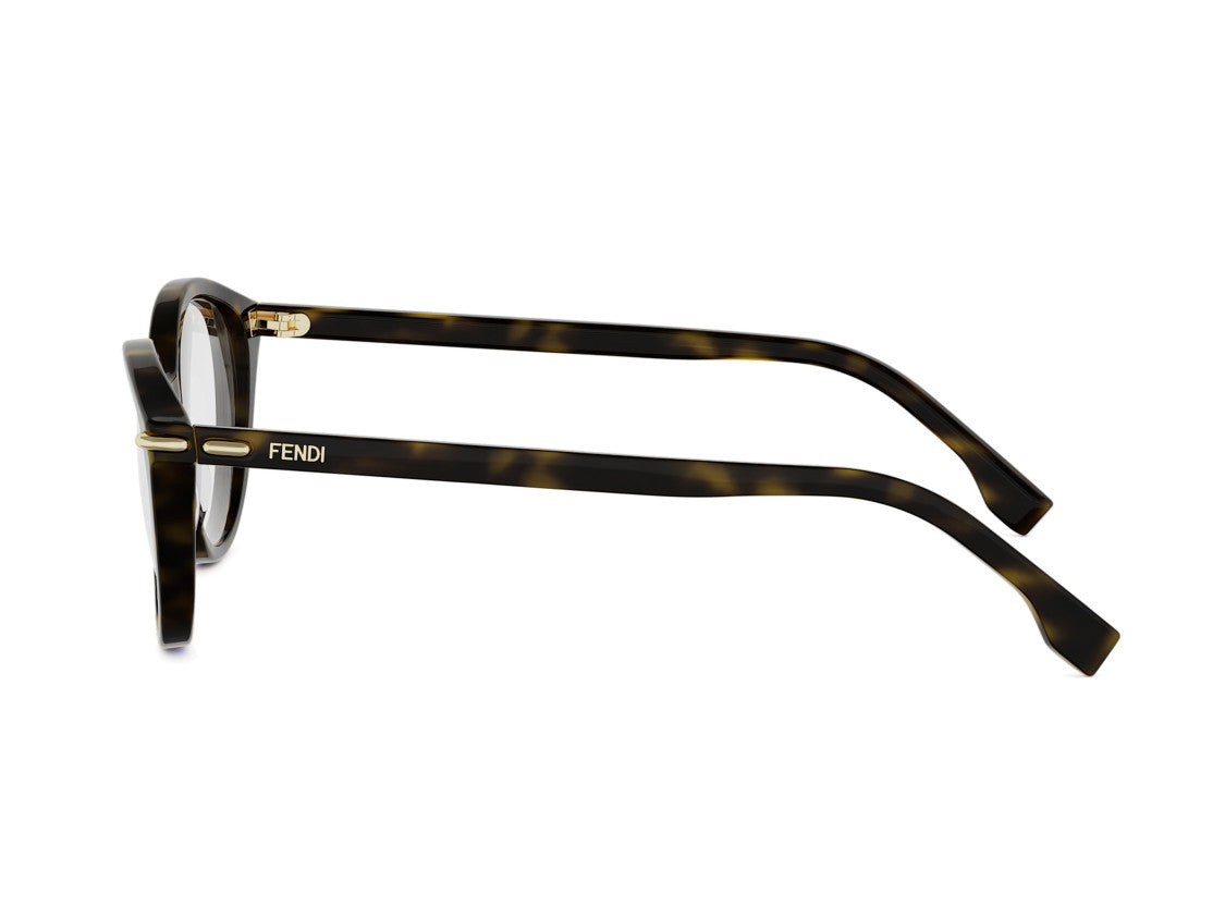 Fendi Fe50154i Rounded Oversized Tortoiseshell Acetate Eyeglasses