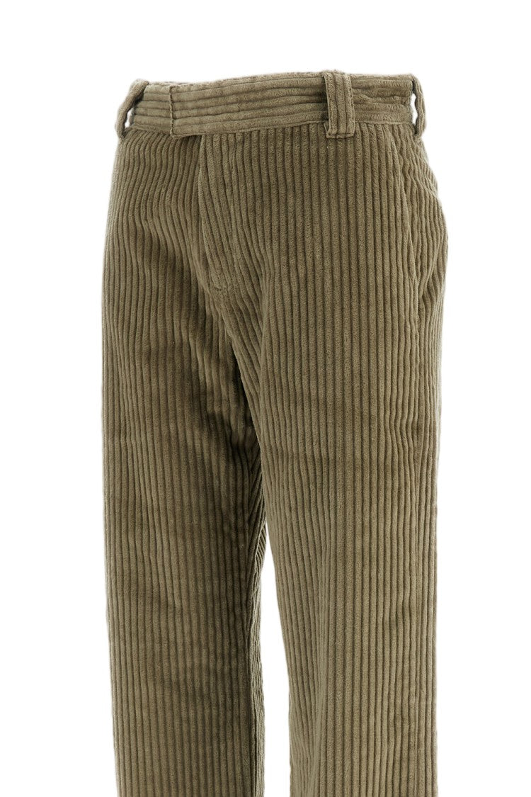 Meta Campania Beige Liliane High-Waisted Cotton Corduroy Straight-Leg Pants