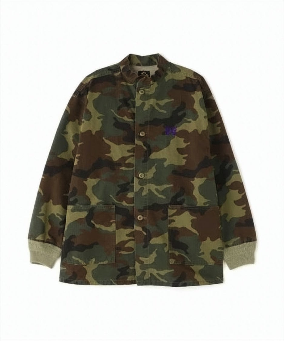 Needles Camo-Patterned Military-Inspired Jacket With Ribbed Cuffs