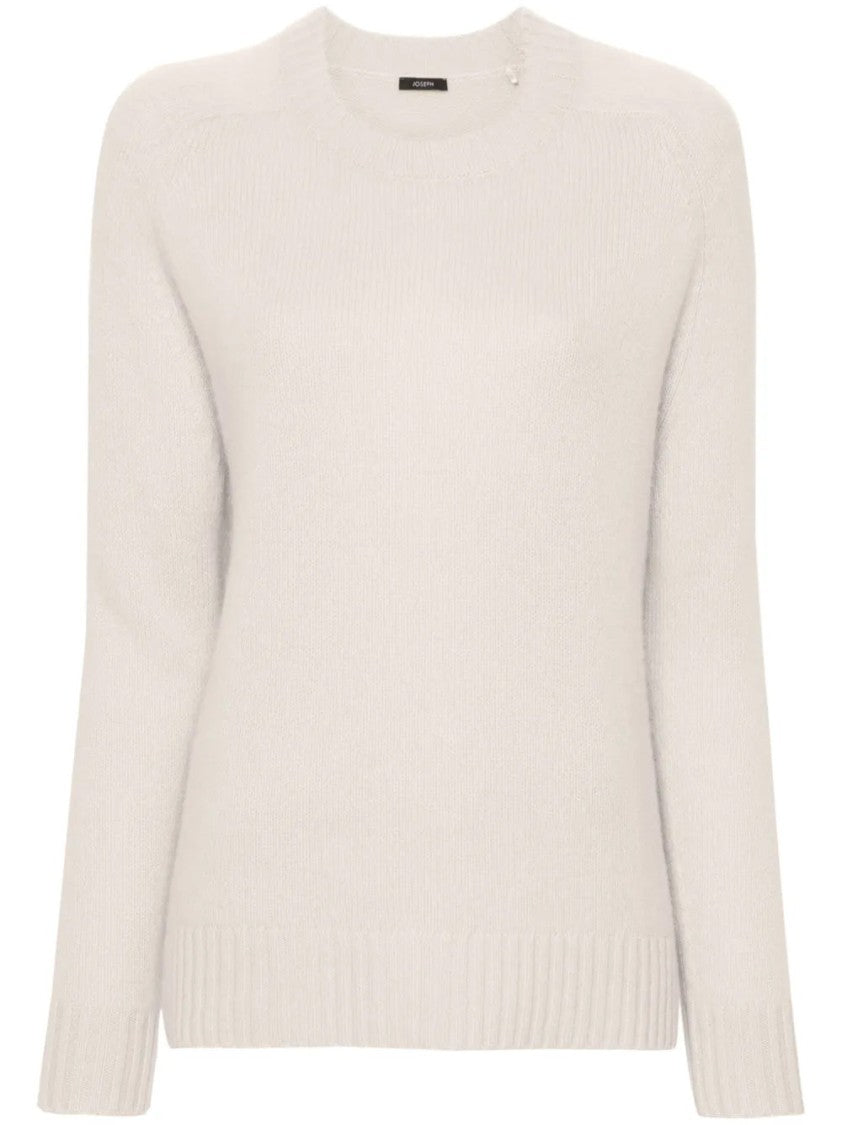 Joseph Round Neck Cashmere Sweater With Ribbed Cuffs