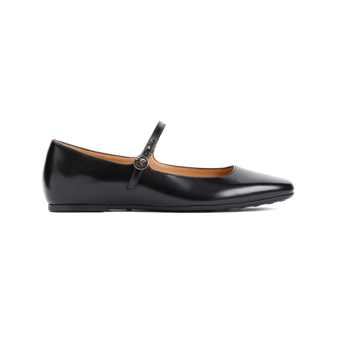 Tod's Black Calf Leather Ballerinas