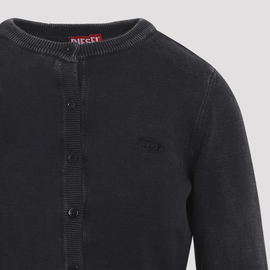 Diesel Fitted Button-Up Sweater With Ribbed Detailing