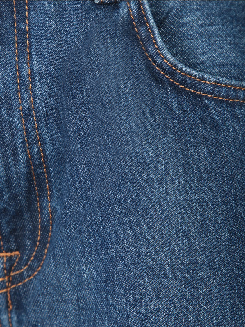 7 For All Mankind Wide-Leg Denim Jeans In Medium Blue Wash