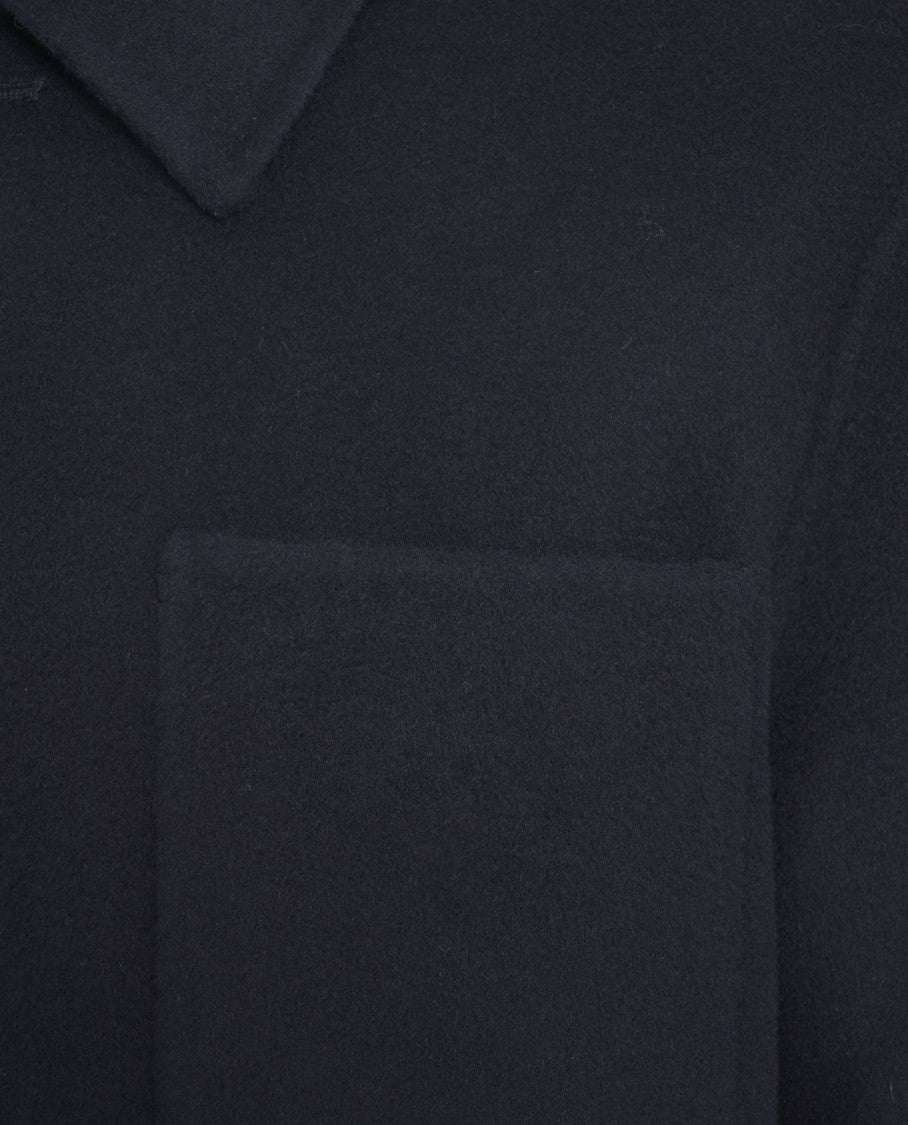 Amaranto Wool Blend Overshirt With Structured Design And Button Closure