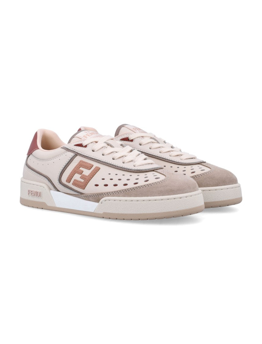 Fendi Fendi Match Sneakers With Leather Upper And Logo Accents