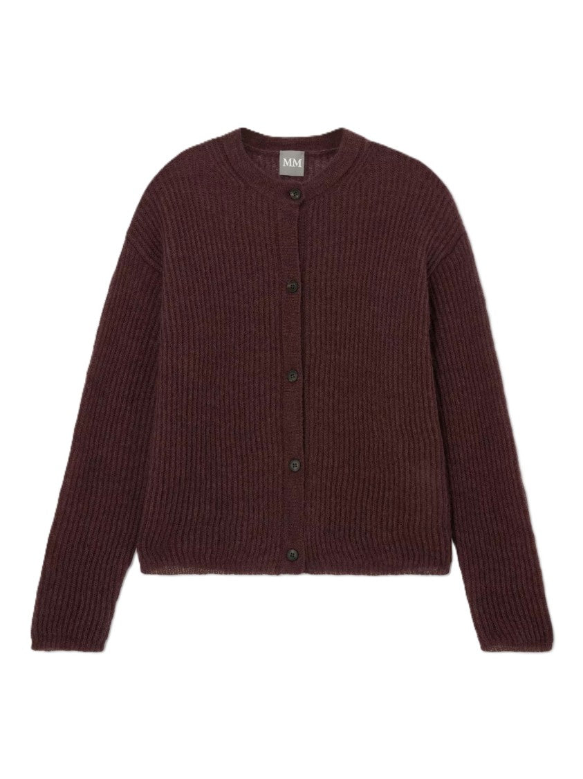 Max Mara Medium Length Burgundy Cardigan