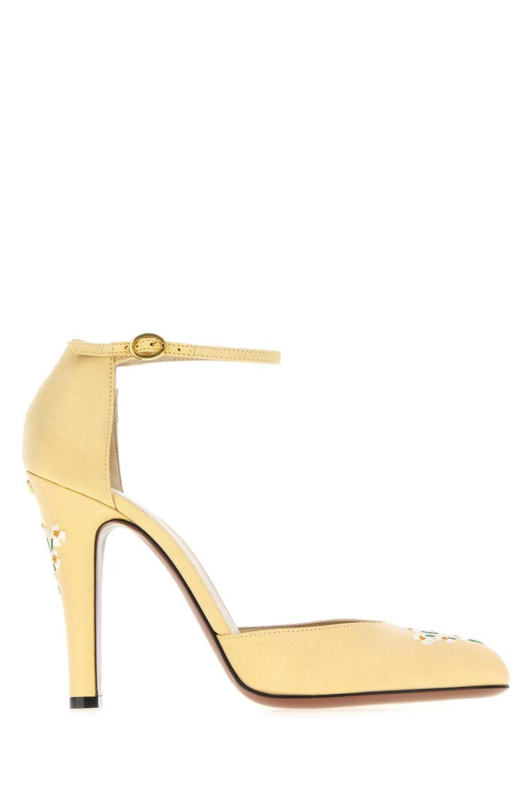 Valentino Garavani Yellow Fabric Hi Dolly Pumps