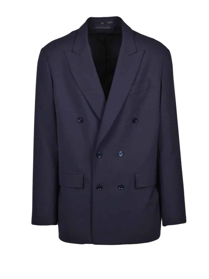 Grifoni Multicolor Tailored Double-Breasted Wool Blazer