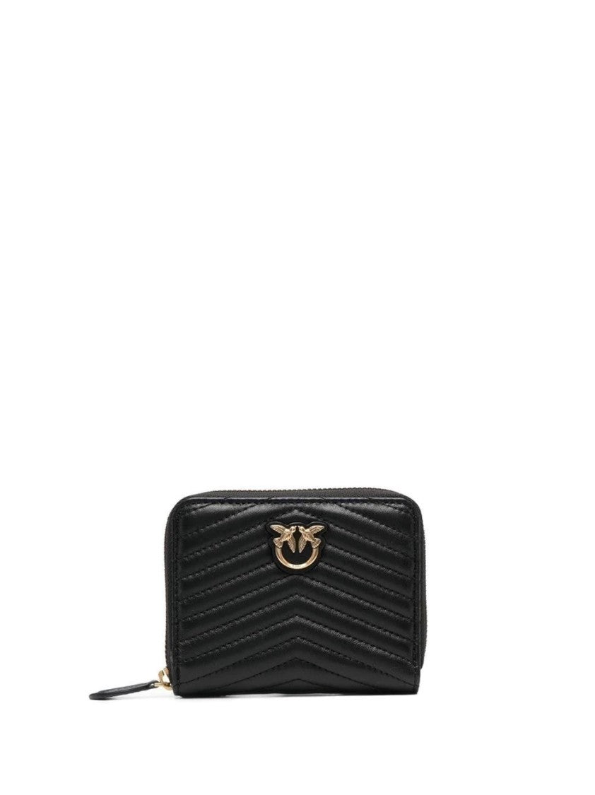 Pinko Quilted Chevron Pattern Taylor Zip-Around Wallet