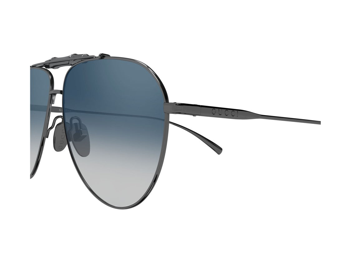 Gucci Blue Gg2064s Gradient Double Bridge Aviator Sunglasses