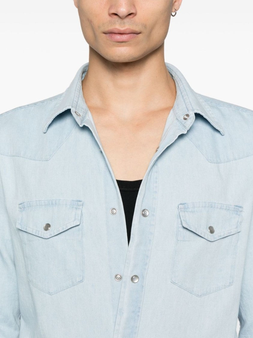 Tom Ford Light Blue Cotton Denim Shirt